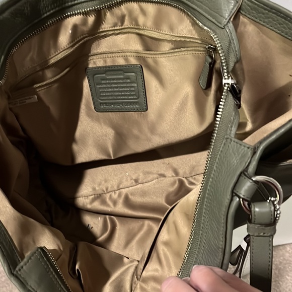 Sage color small Coach Tote - Picture 3 of 3